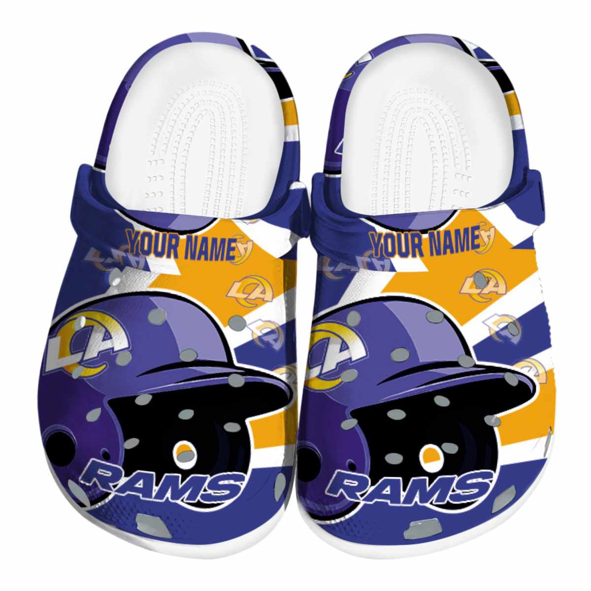 Los Angeles Rams NFL Sport Crocs Crocband Clogs Shoes Comfortable For Men Women and Kids