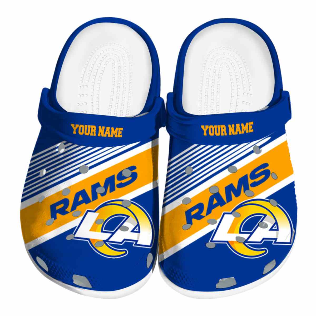 Los Angeles Rams NFL Sport Crocs Crocband Clogs Shoes Comfortable For Men Women and Kids
