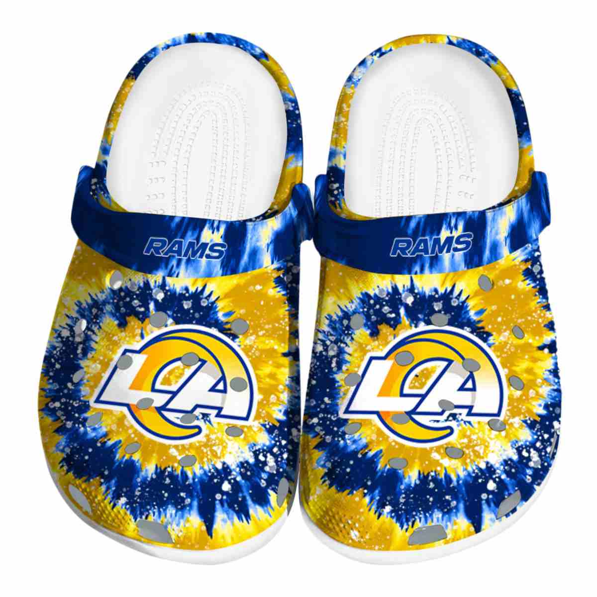 Los Angeles Rams NFL Sport Crocs Crocband Clogs Shoes Comfortable For Men Women and Kids