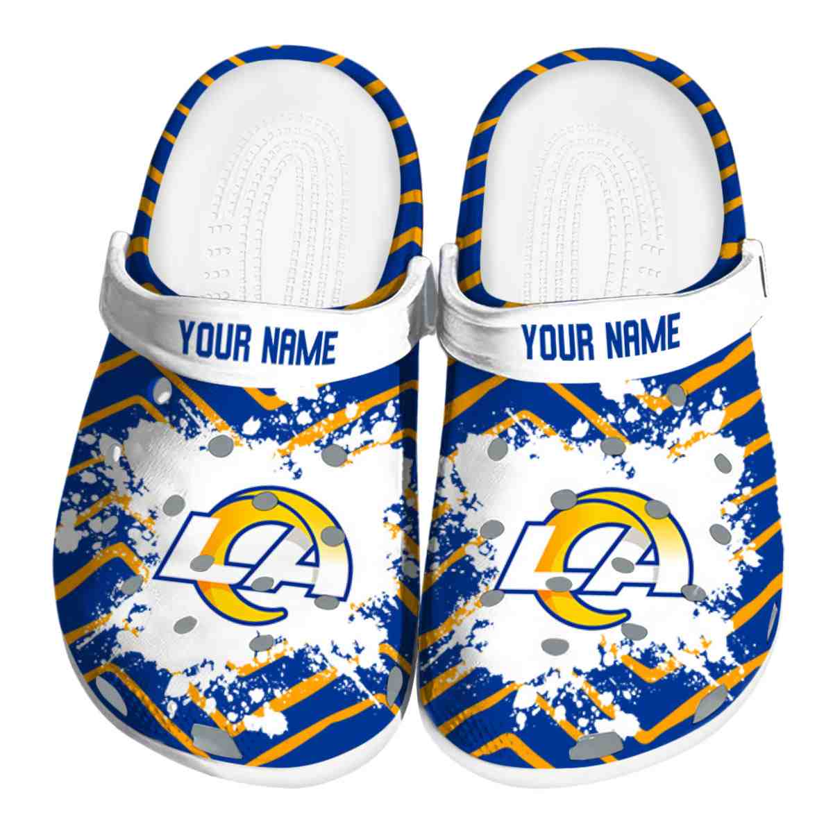 Los Angeles Rams NFL Sport Crocs Crocband Clogs Shoes Comfortable For Men Women and Kids