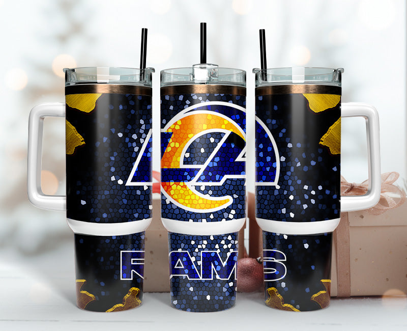 Los Angeles Rams NFL Stained Glass Effect Custom Stanley Cup 40 oz 30 oz Tumbler With HandleTVC2301141