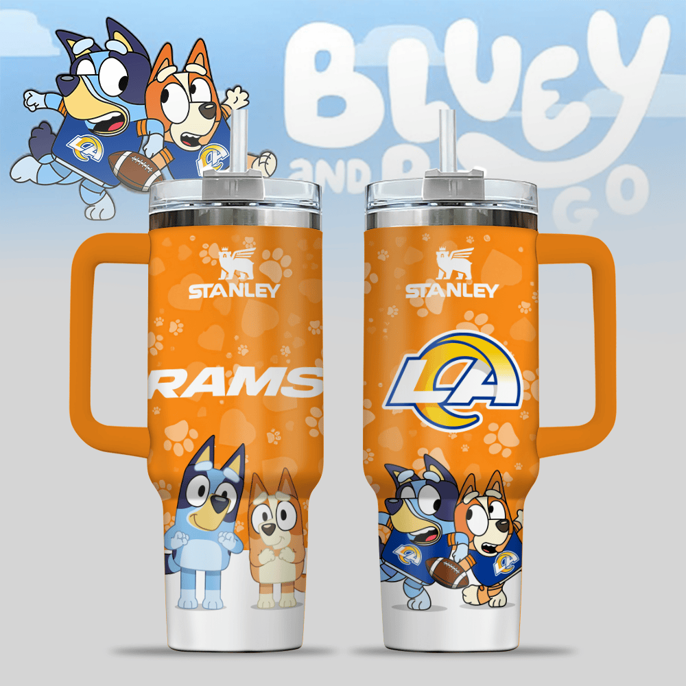 Los Angeles Rams NFL x Bluey Custom Stanley Cup 40 oz 30 oz Tumbler With HandleTVC2301123