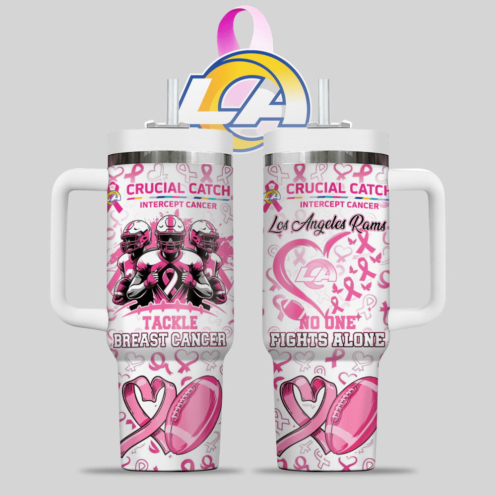 Los Angeles Rams NFL x Breast Cancer Awareness Custom Stanley Cup 40 oz 30 oz Tumbler With HandleTVC2301124