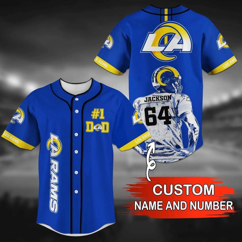 Los Angeles Rams NLF Personalized Baseball Jersey Shirt