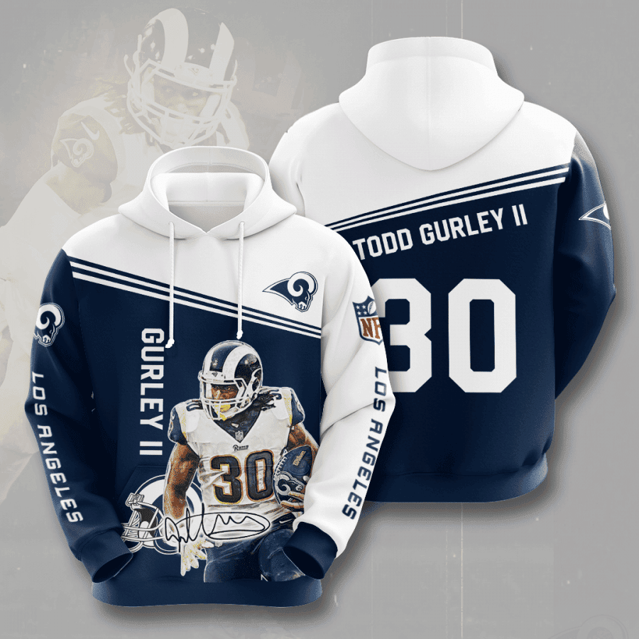 Los Angeles Rams Todd Gurley 30 3D All Over Print Hoodie, Zip Hoodie
