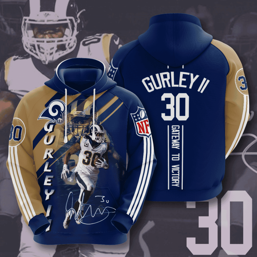 Los Angeles Rams Todd Gurley Ii 3D All Over Print Hoodie, Zip Hoodie