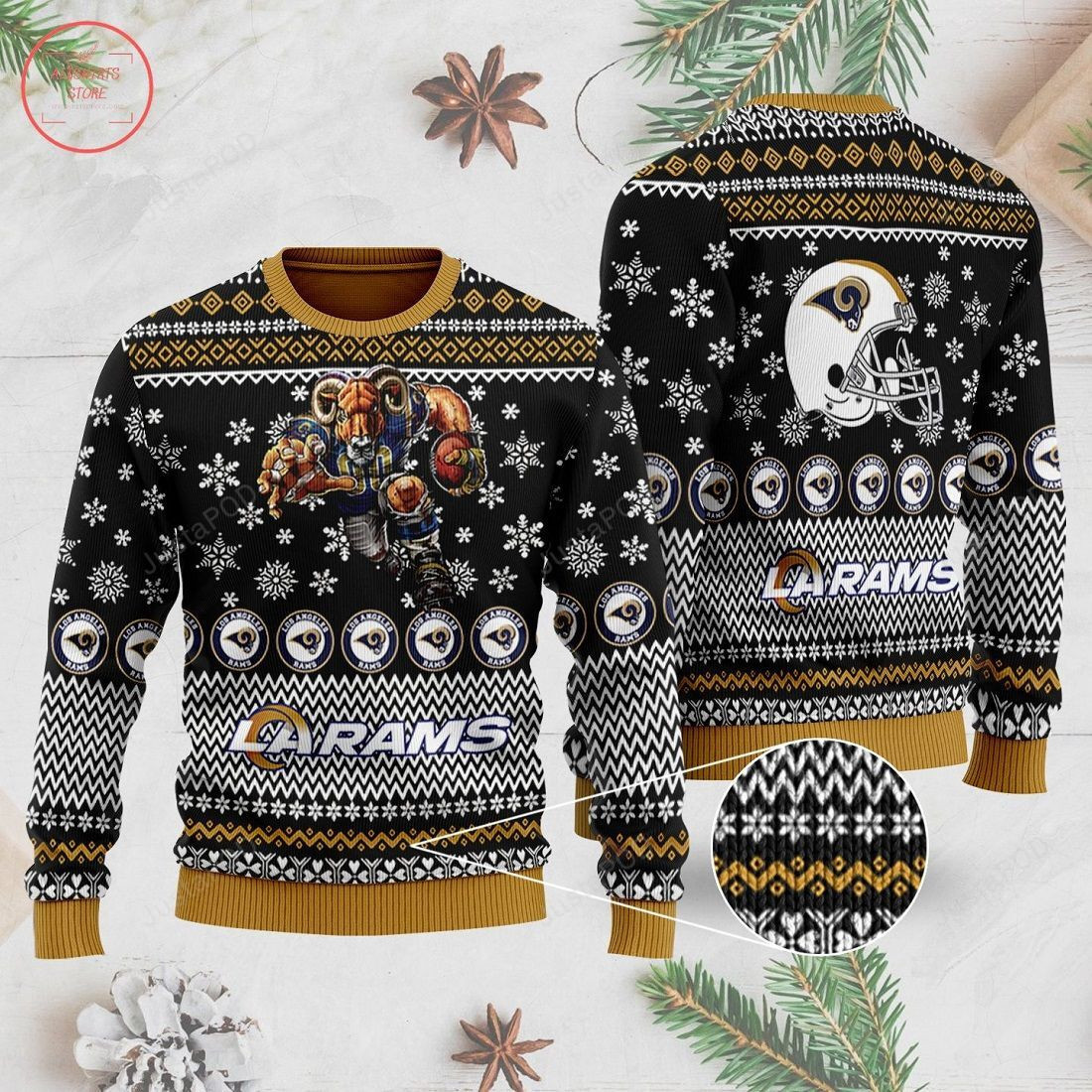Los Angeles Rams Ugly Christmas Sweater Adult 3D Funny Matching for family