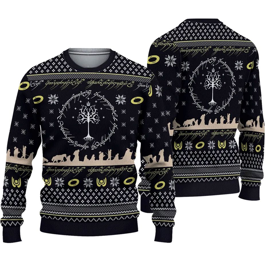 LOTR Christmas Ugly Sweater Knitted