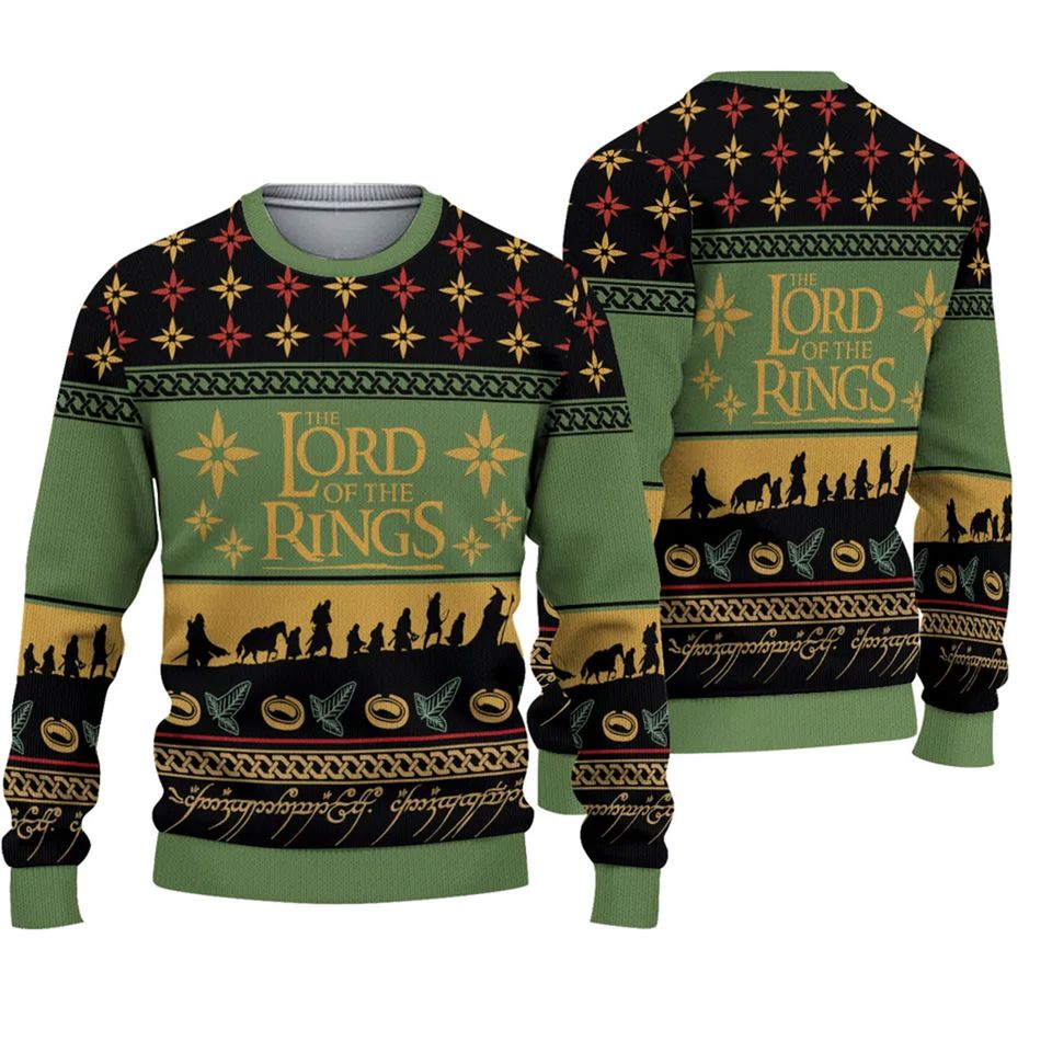 LOTR Christmas Ugly Sweater, LOTR Ugly Sweater