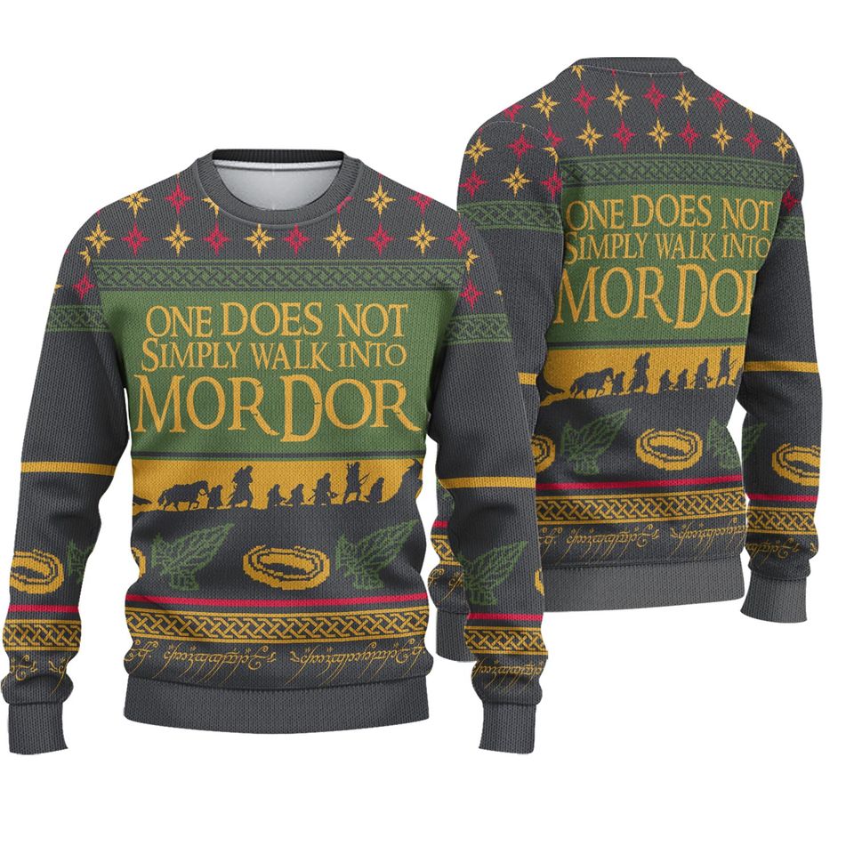 LOTR One Mordor Christmas Ugly Sweater