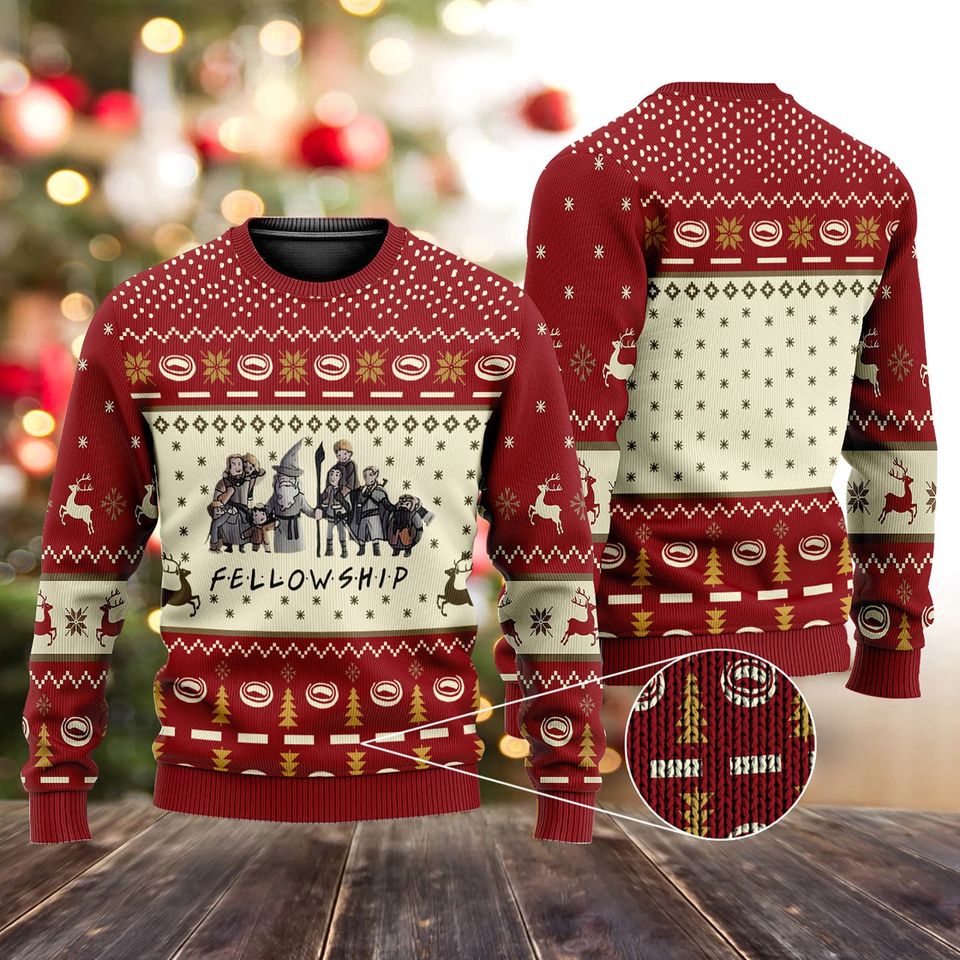 LOTR The Fellowship Ugly Christmas Sweater