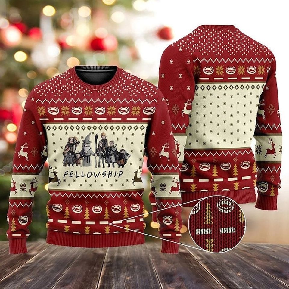 LOTR The Fellowship Ugly Christmas Sweater