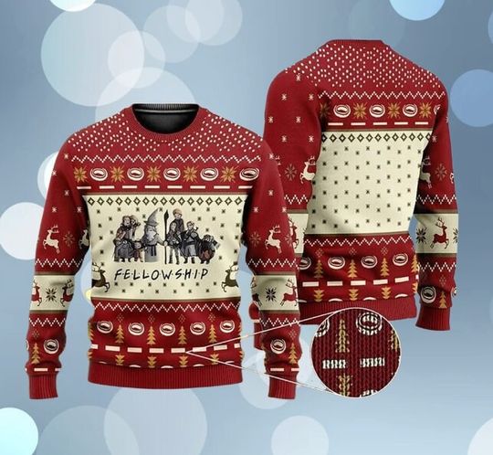 LOTR The Fellowship Ugly Christmas Unisex Sweater - Image 2