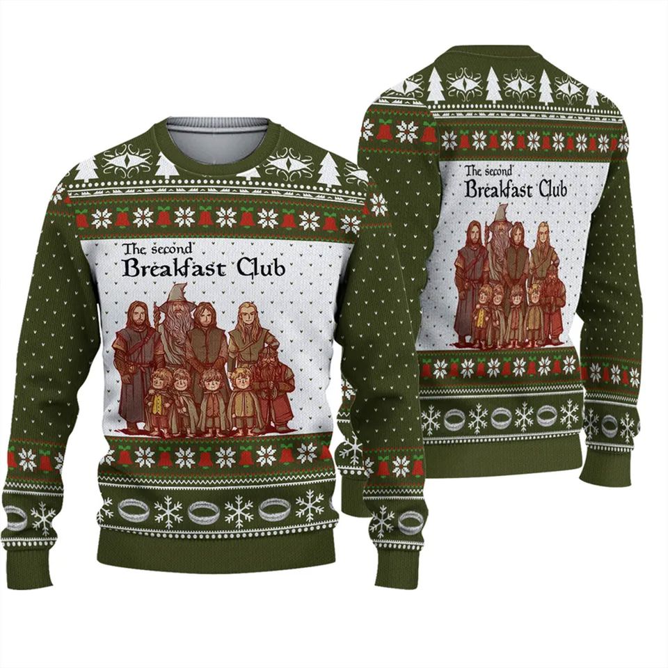 Lotr The Second Breakfast Club Christmas Ugly Sweater