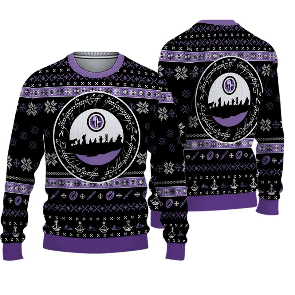 LOTR Ugly Sweater, Lord of the Ring Christmas Sweater,
