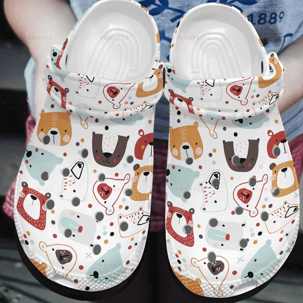 Lots Of Bear Colorful Gift For Lover Rubber clog Shoes Comfy Footwear