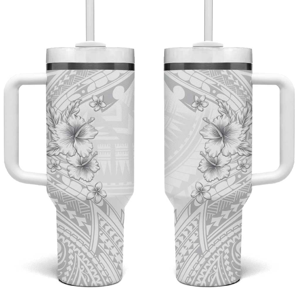Lotu Tamaiti Samoa White Sunday Polynesian Tribal Elegant Custom Stanley Cup 40 oz 30 oz Tumbler With HandleTVC2301347