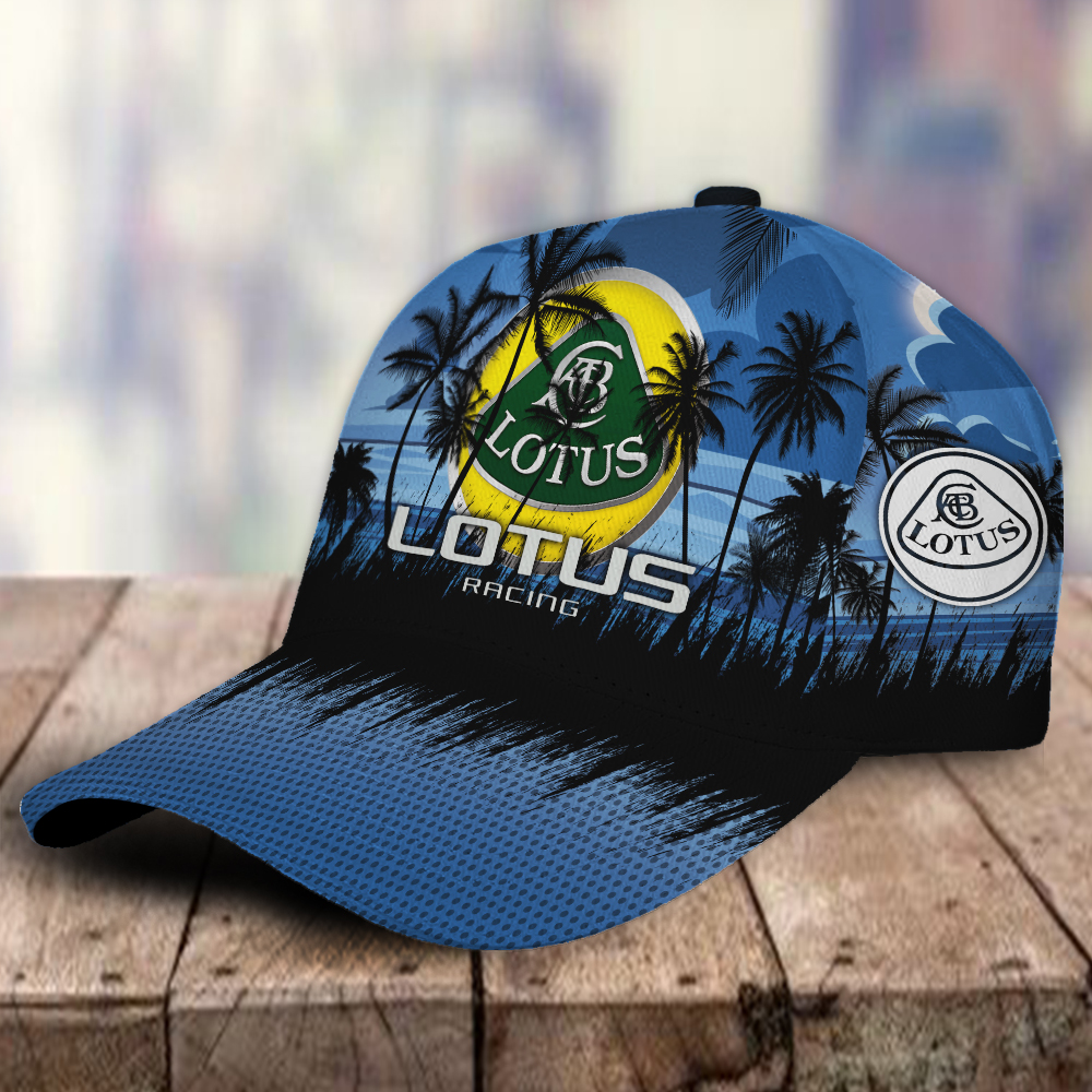 Lotus Cars 3D Classic Cap Hawaiian Tropical Car Motor Brand Hats Trucker Hats Custom Hats Gifts For Men & Women
