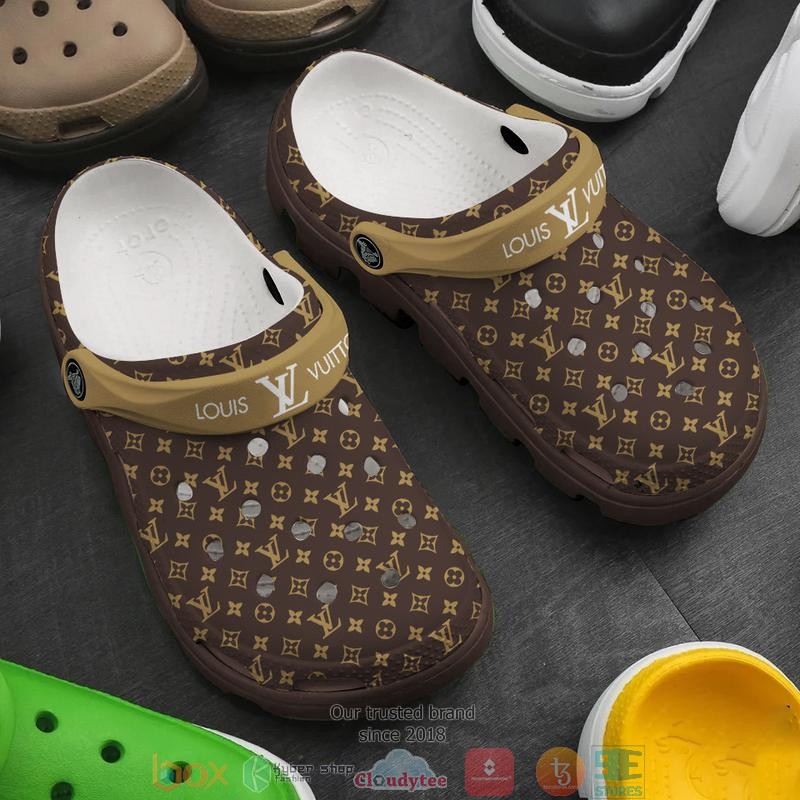 Louis Vuitton Brand Crocs Crocband Clogs Shoes Comfortable For Men Women and Kids