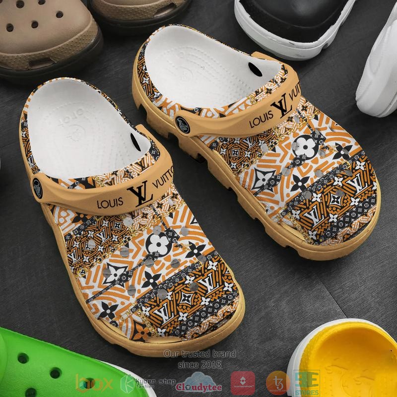 Louis Vuitton Brand Crocs Crocband Clogs Shoes Comfortable For Men Women and Kids