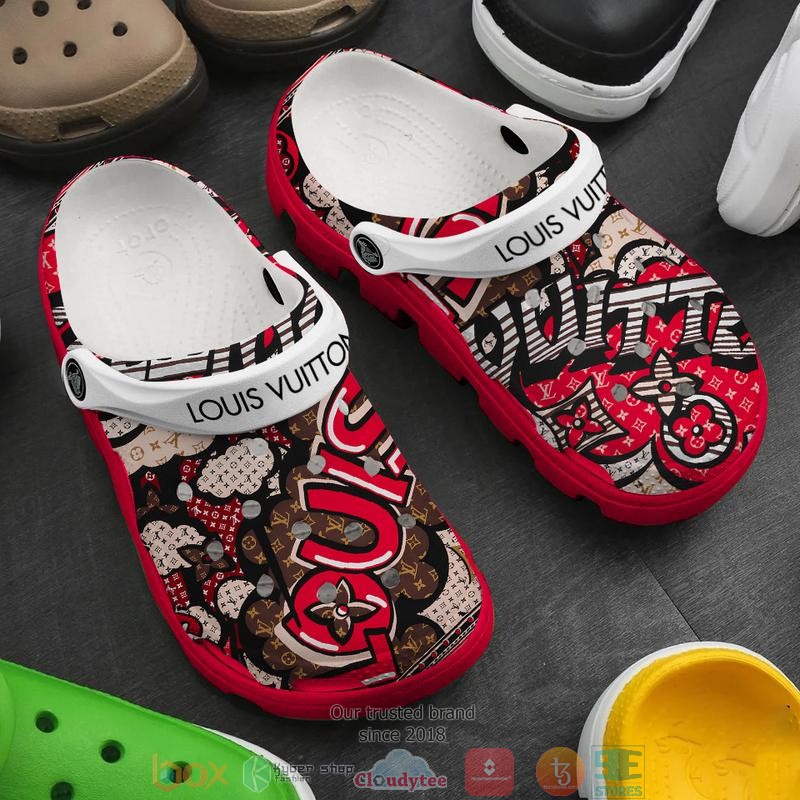 Louis Vuitton Brand Crocs Crocband Clogs Shoes Comfortable For Men Women and Kids