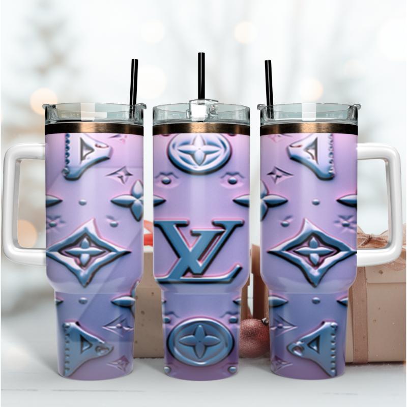 Louis Vuitton LV 3D Logo Custom Stanley Cup 40 oz 30 oz Tumbler With HandleTVC2301167