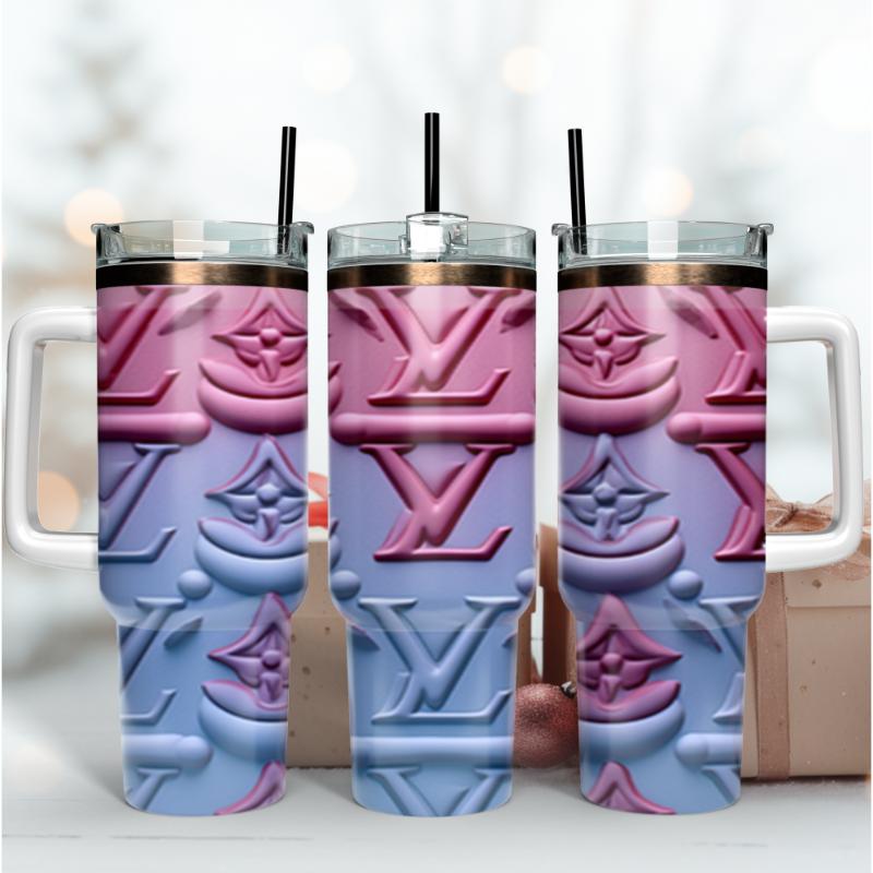 Louis Vuitton LV 3D Logo Custom Stanley Cup 40 oz 30 oz Tumbler With HandleTVC2301167