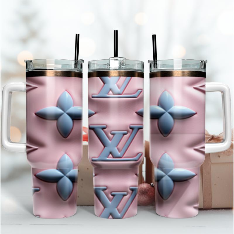 Louis Vuitton LV 3D Logo Custom Stanley Cup 40 oz 30 oz Tumbler With HandleTVC2301167
