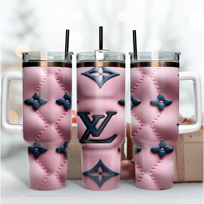 Louis Vuitton LV 3D Pattern Custom Stanley Cup 40 oz 30 oz Tumbler With HandleTVC2301167