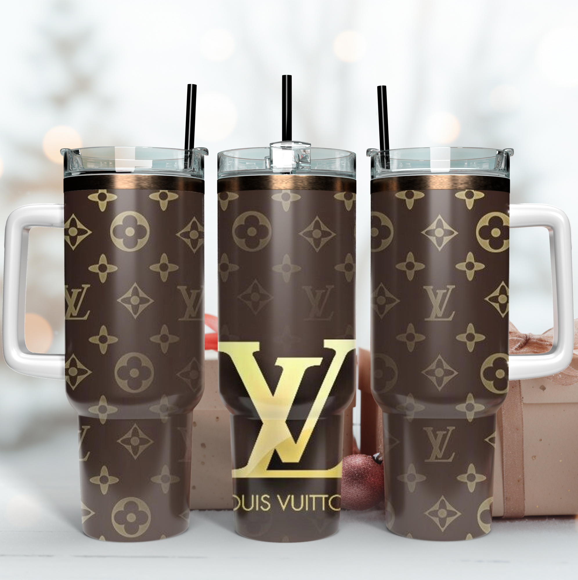 Louis Vuitton LV Logo Custom Stanley Cup 40 oz 30 oz Tumbler With HandleTVC2301169