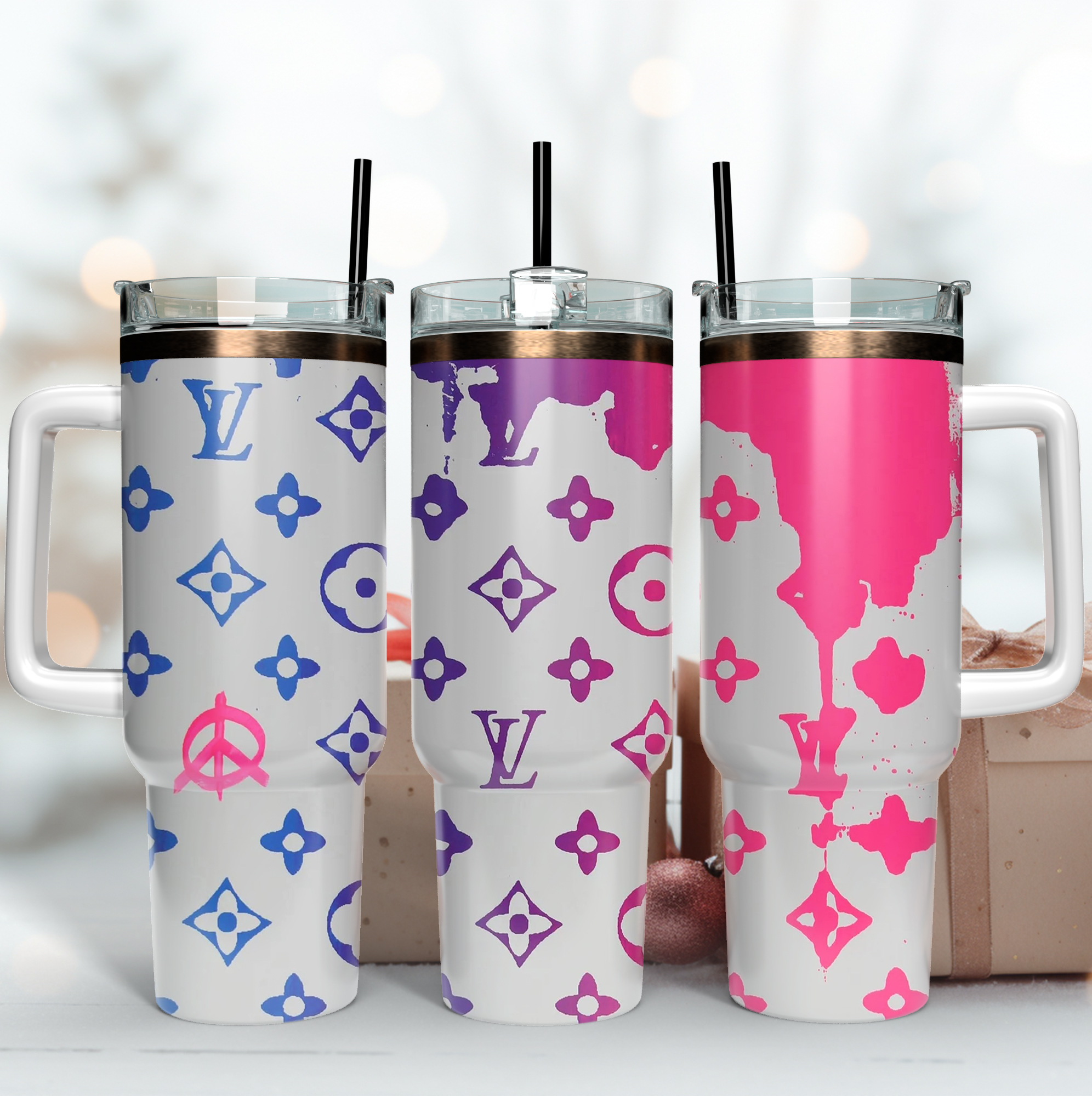 Louis Vuitton LV Logo Custom Stanley Cup 40 oz 30 oz Tumbler With HandleTVC2301171