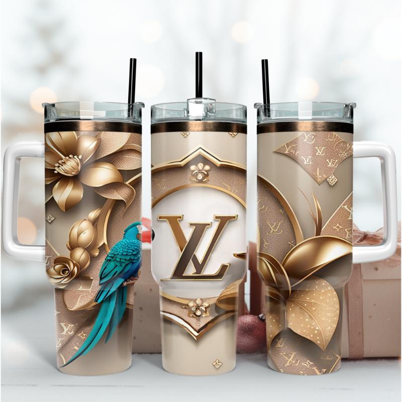 Louis Vuitton LV Luxury 3D Logo Custom Stanley Cup 40 oz 30 oz Tumbler With HandleTVC2301167