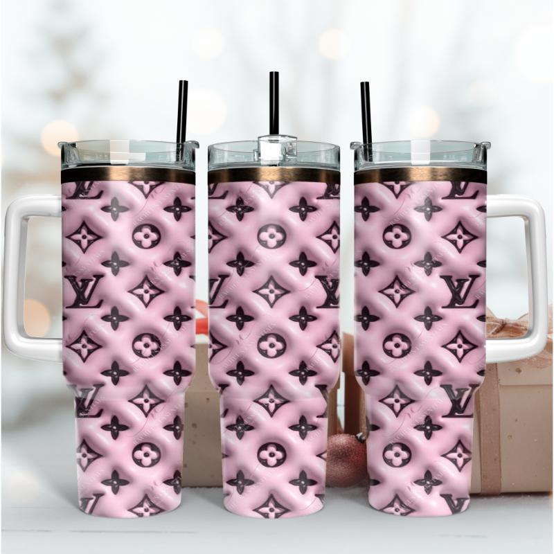 Louis Vuitton LV Pink 3D Logo Custom Stanley Cup 40 oz 30 oz Tumbler With HandleTVC2301168