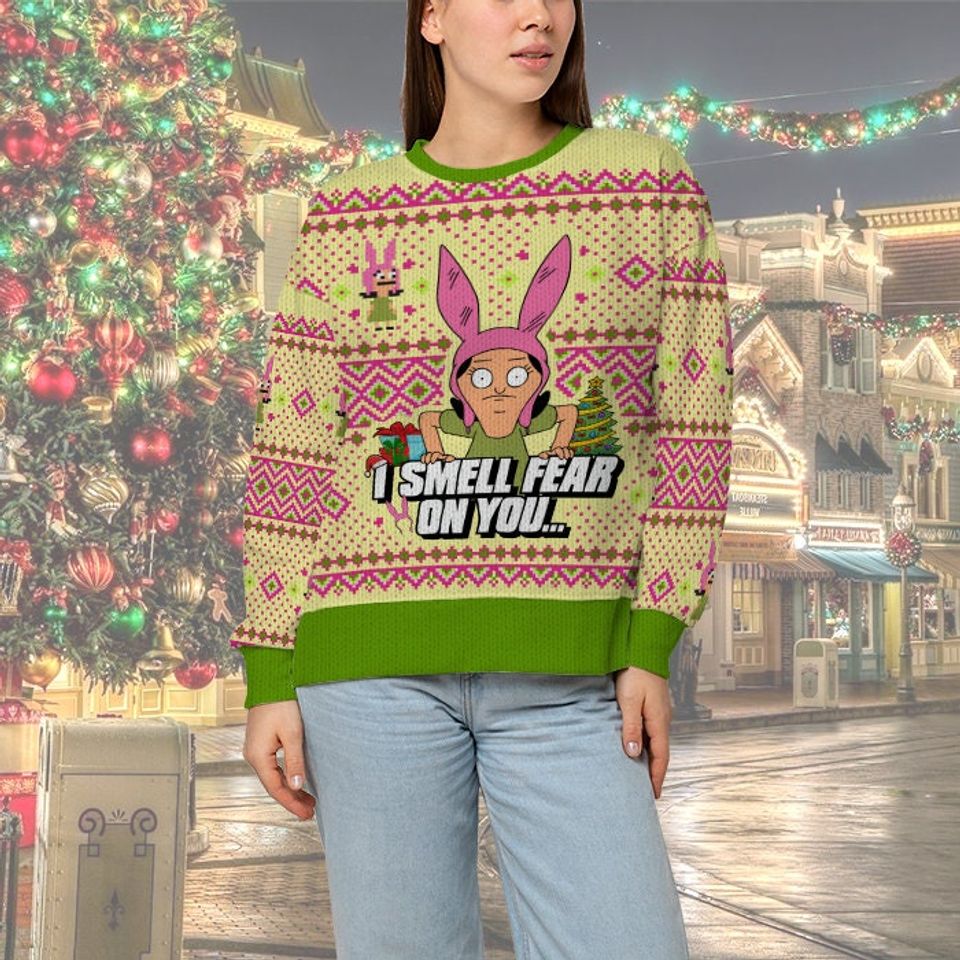 Louise Belcher Christmas Sweaters Winter Autumn Xmas Holiday Gift Burgers Movie Sweatshirt - Image 5