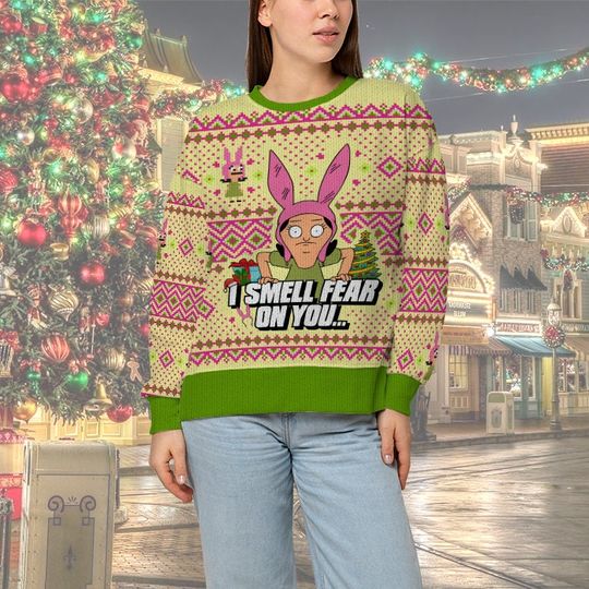 Louise Belcher Christmas Sweaters Winter Autumn Xmas Holiday Gift Burgers Movie Sweatshirt - Image 11
