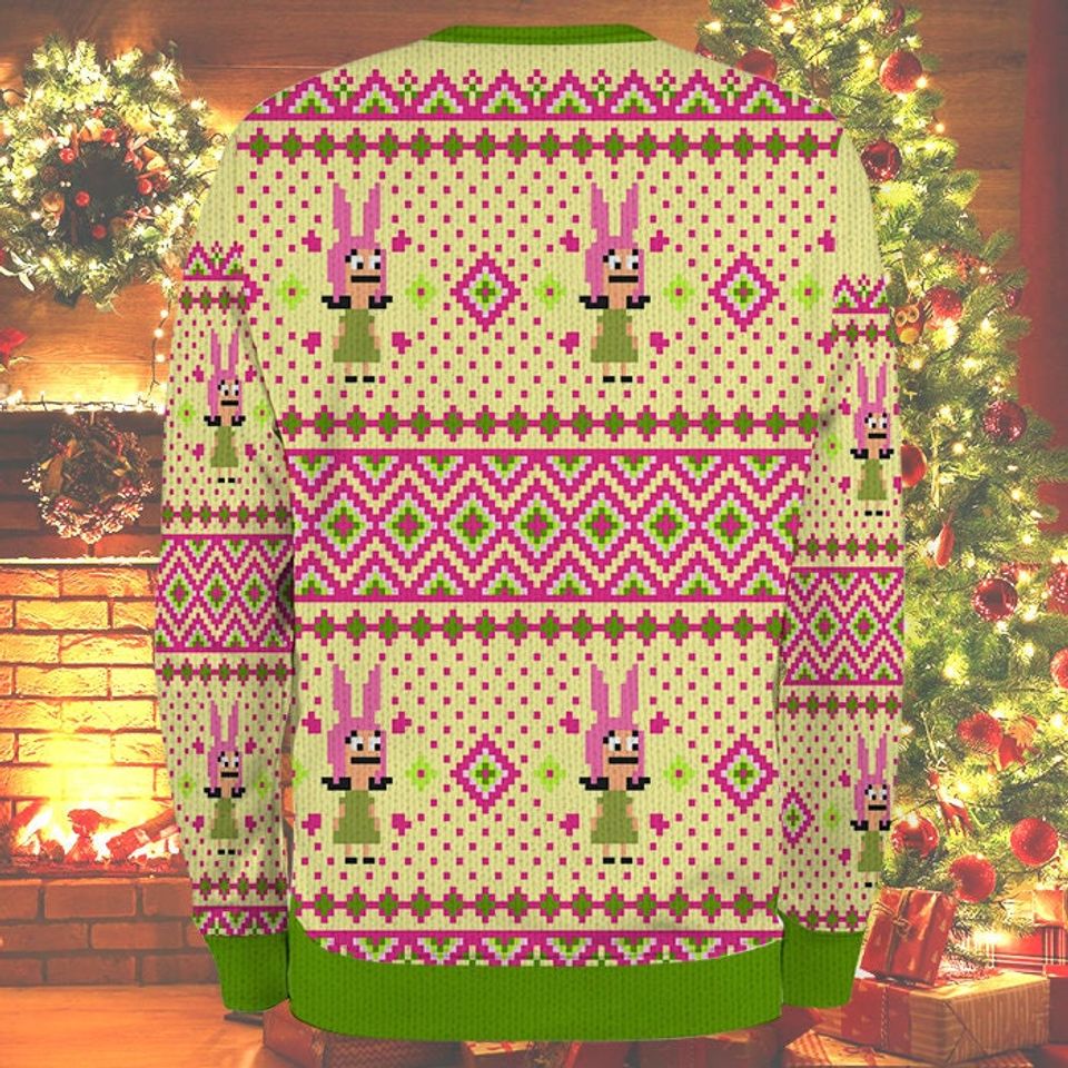 Louise Belcher Christmas Sweaters Winter Autumn Xmas Holiday Gift Burgers Movie Sweatshirt - Image 3