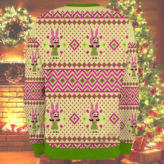 Louise Belcher Christmas Sweaters Winter Autumn Xmas Holiday Gift Burgers Movie Sweatshirt - Image 9