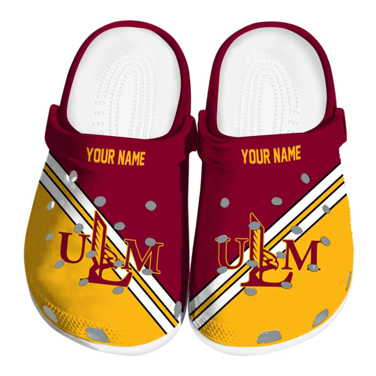 Louisiana-Monroe Warhawks NCAA Sport Crocs Crocband Clogs Shoes Comfortable For Men Women and Kids