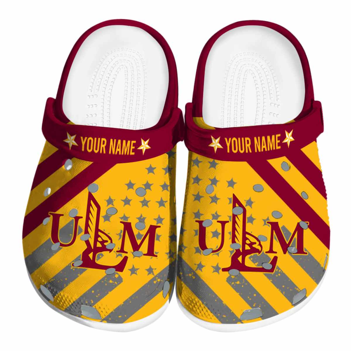 Louisiana-Monroe Warhawks NCAA Sport Crocs Crocband Clogs Shoes Comfortable For Men Women and Kids