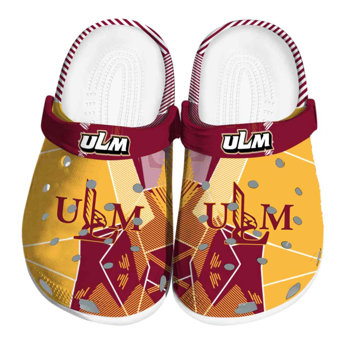 Louisiana-Monroe Warhawks NCAA Sport Crocs Crocband Clogs Shoes Comfortable For Men Women and Kids