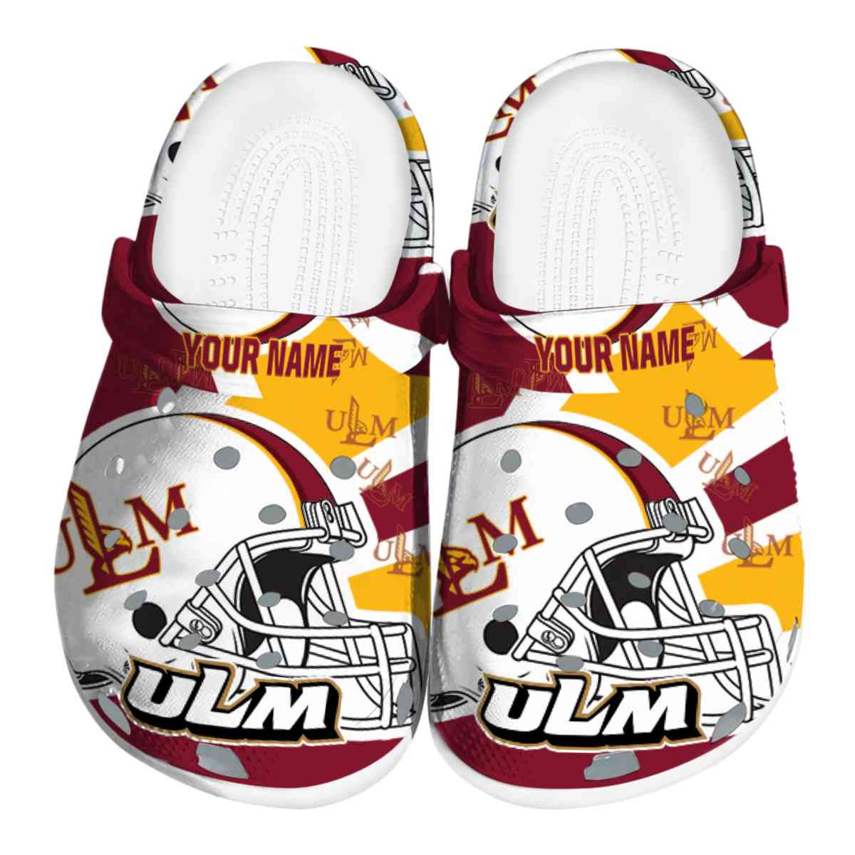 Louisiana-Monroe Warhawks NCAA Sport Crocs Crocband Clogs Shoes Comfortable For Men Women and Kids