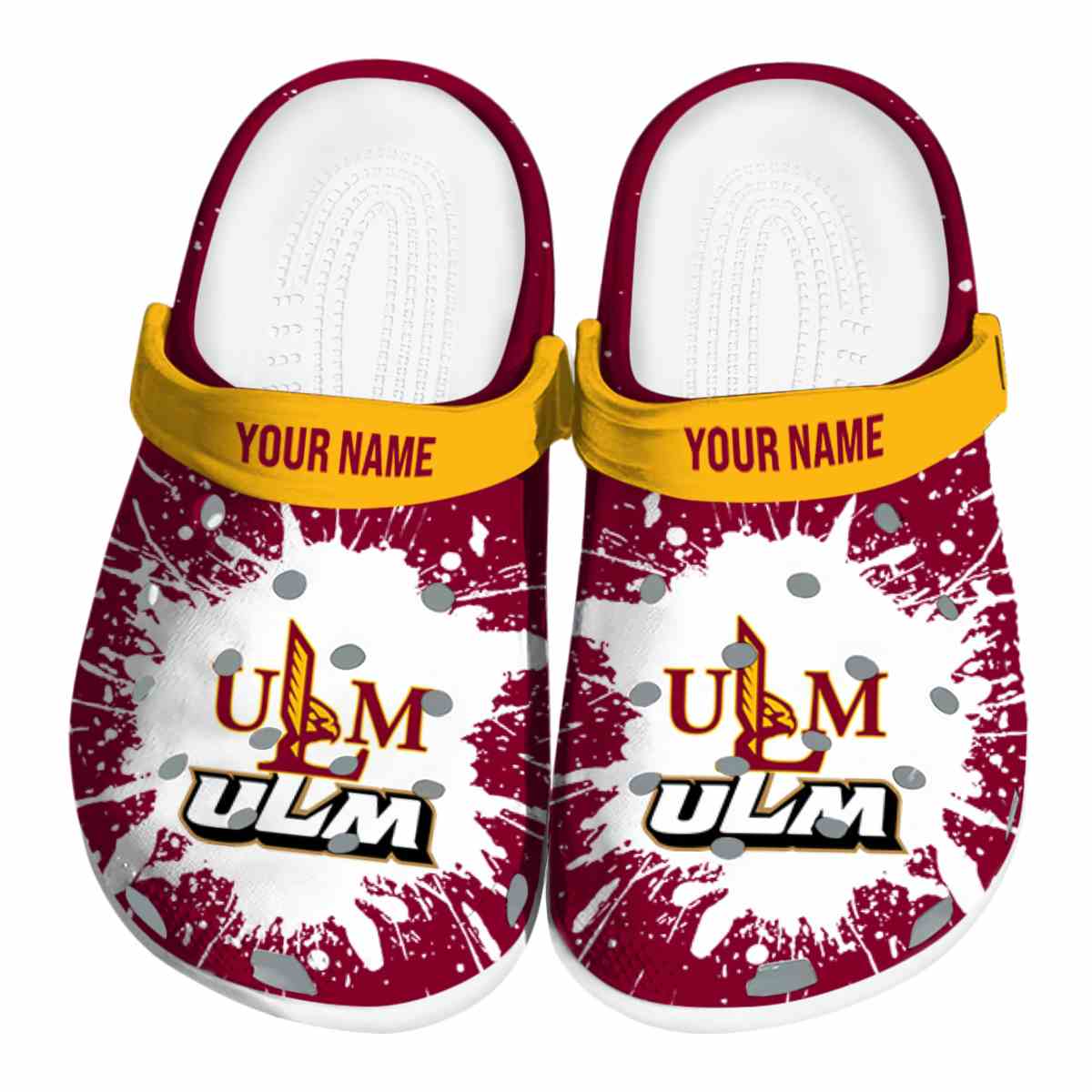 Louisiana-Monroe Warhawks NCAA Sport Crocs Crocband Clogs Shoes Comfortable For Men Women and Kids