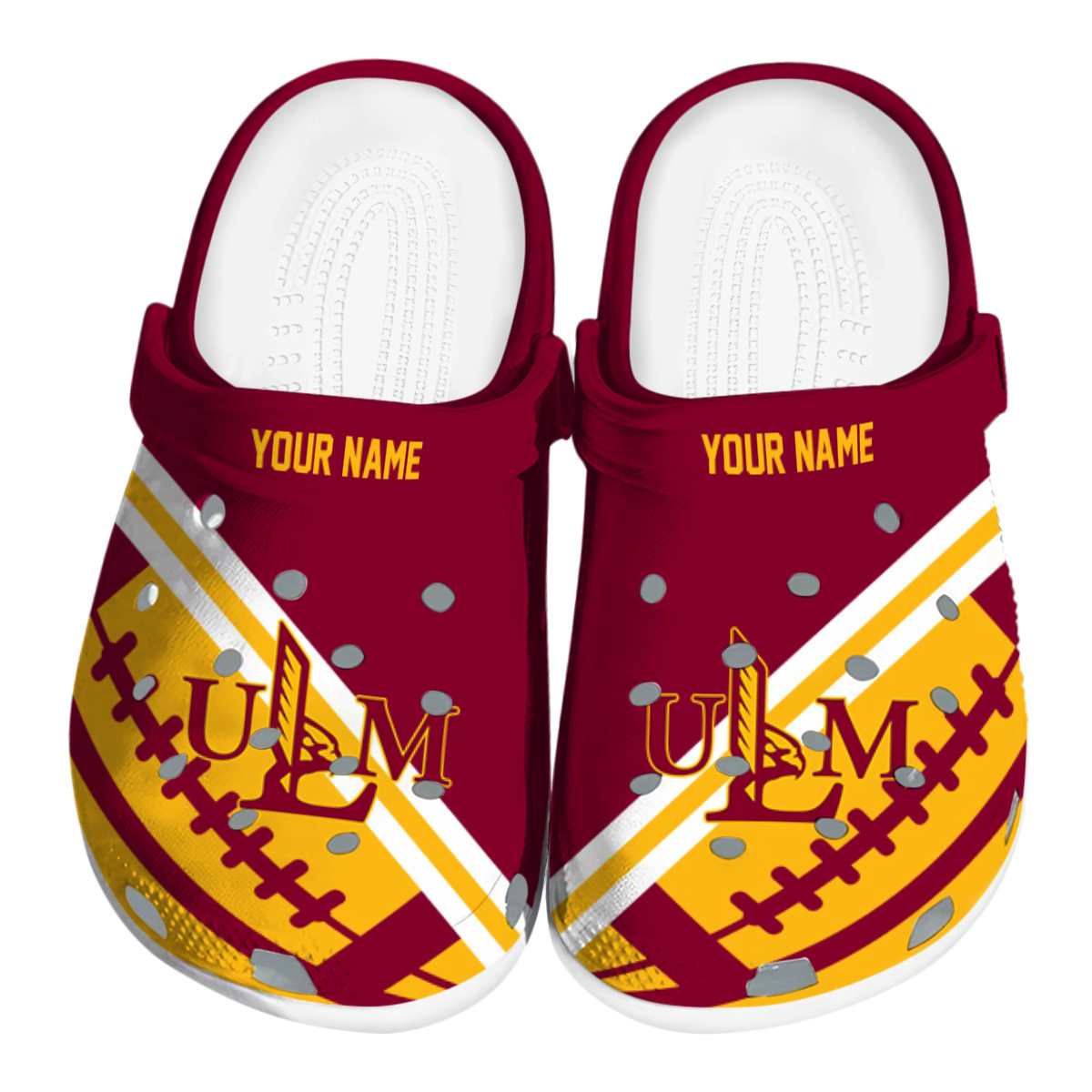 Louisiana-Monroe Warhawks NCAA Sport Crocs Crocband Clogs Shoes Comfortable For Men Women and Kids