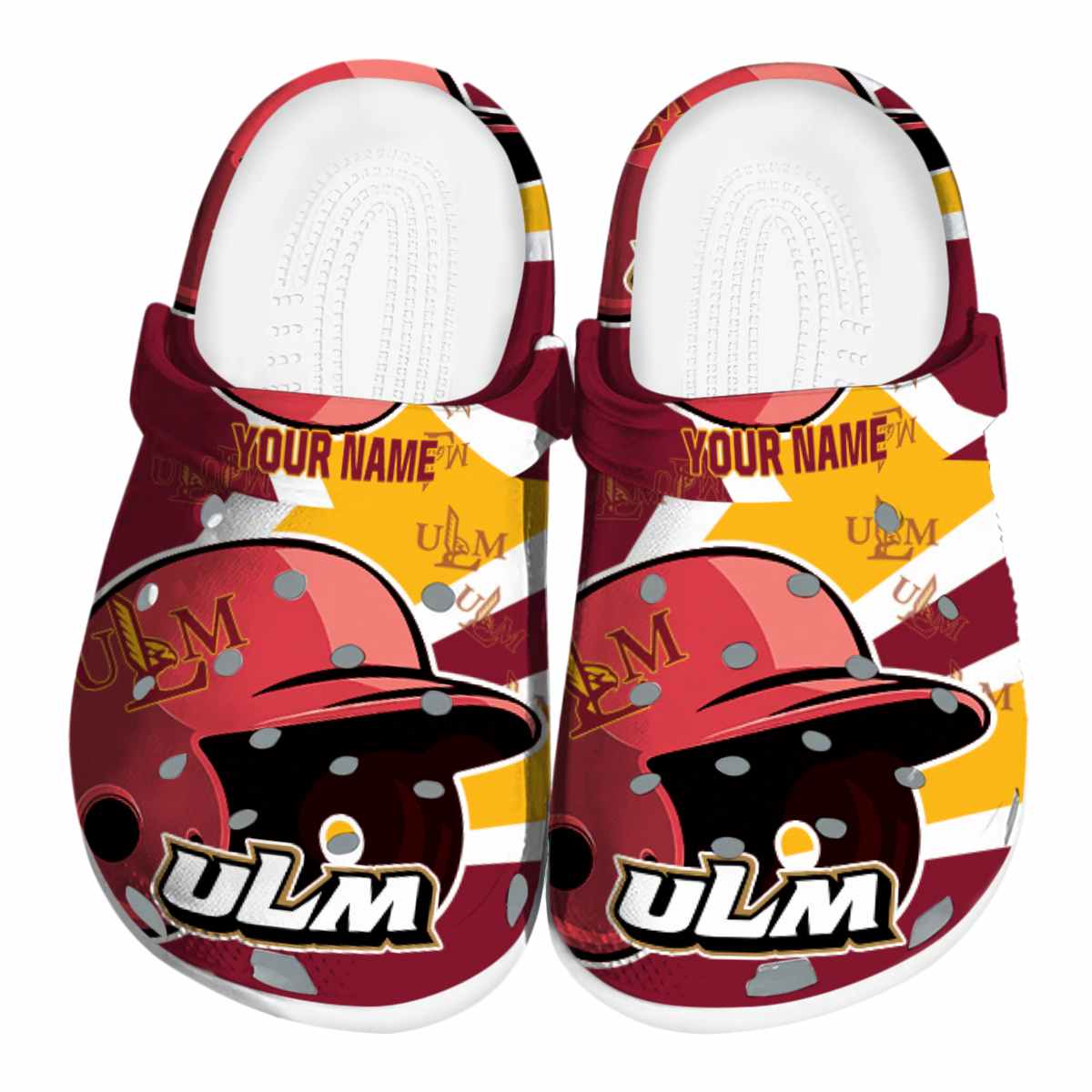 Louisiana-Monroe Warhawks NCAA Sport Crocs Crocband Clogs Shoes Comfortable For Men Women and Kids