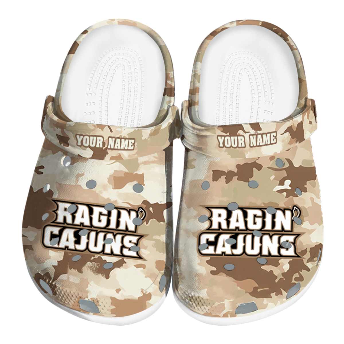 Louisiana Ragin' Cajuns NCAA Sport Crocs Crocband Clogs Shoes Comfortable For Men Women and Kids