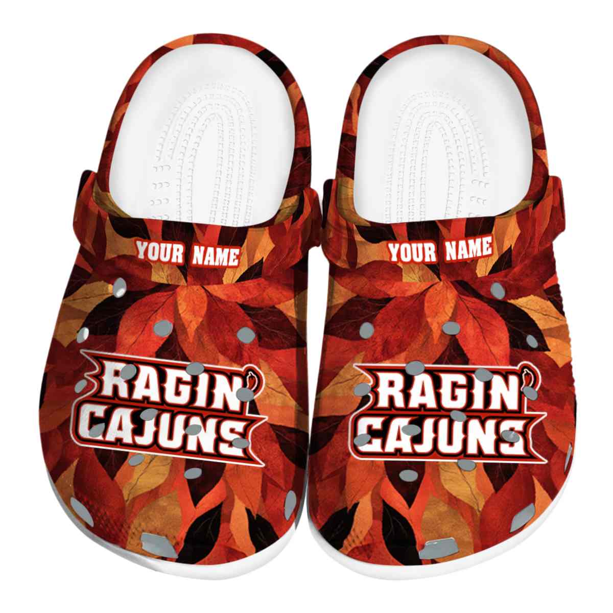 Louisiana Ragin' Cajuns NCAA Sport Crocs Crocband Clogs Shoes Comfortable For Men Women and Kids