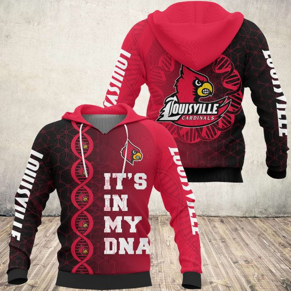 Louisville Cardinal 3D All Over Print Hoodie, Zip Hoodie
