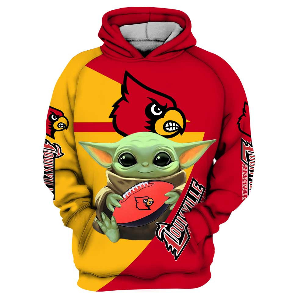 Louisville Cardinal 3D All Over Print Hoodie, Zip Hoodie