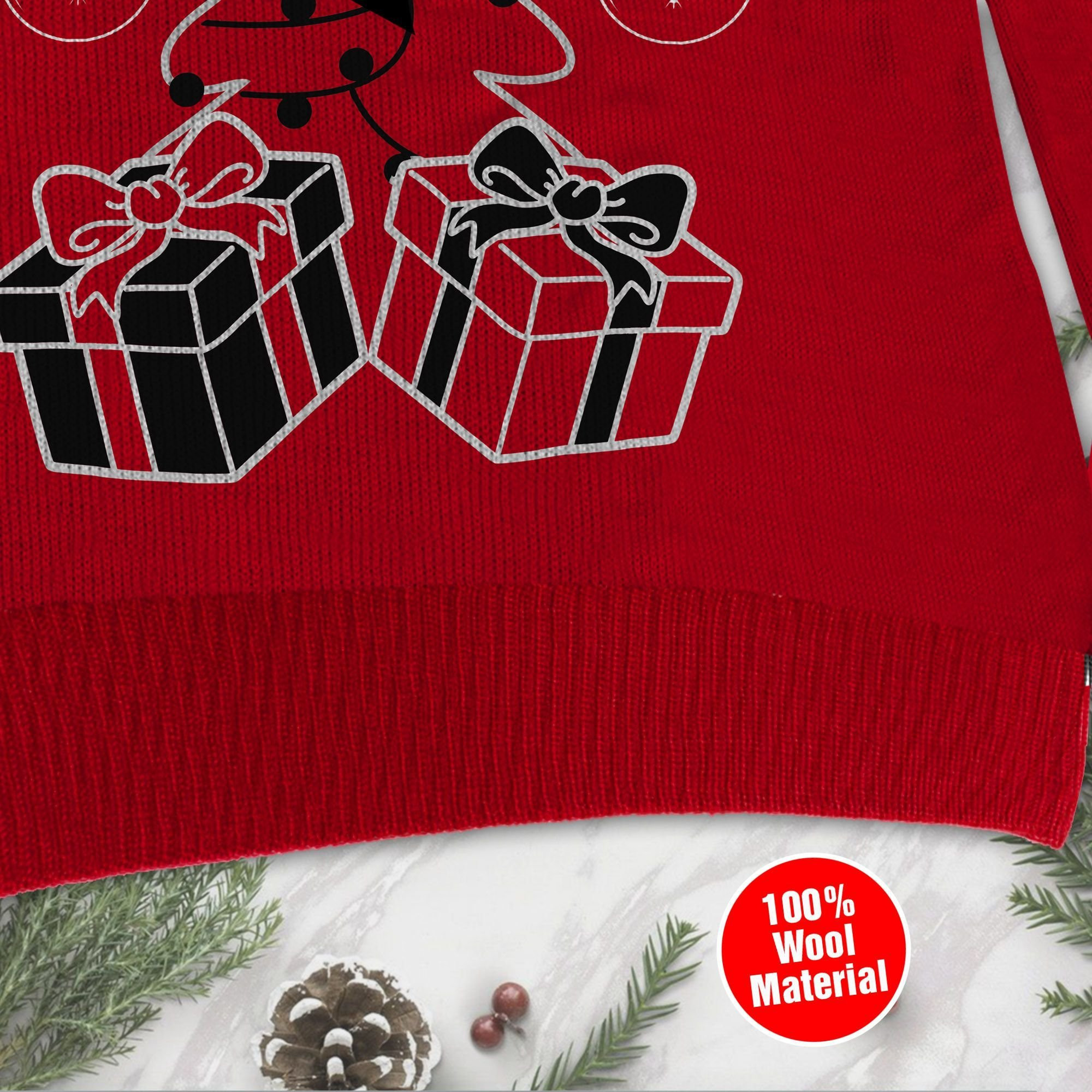 Louisville Cardinals Funny Ugly Christmas Sweater Adult 3D Funny Matching for family - Image 4