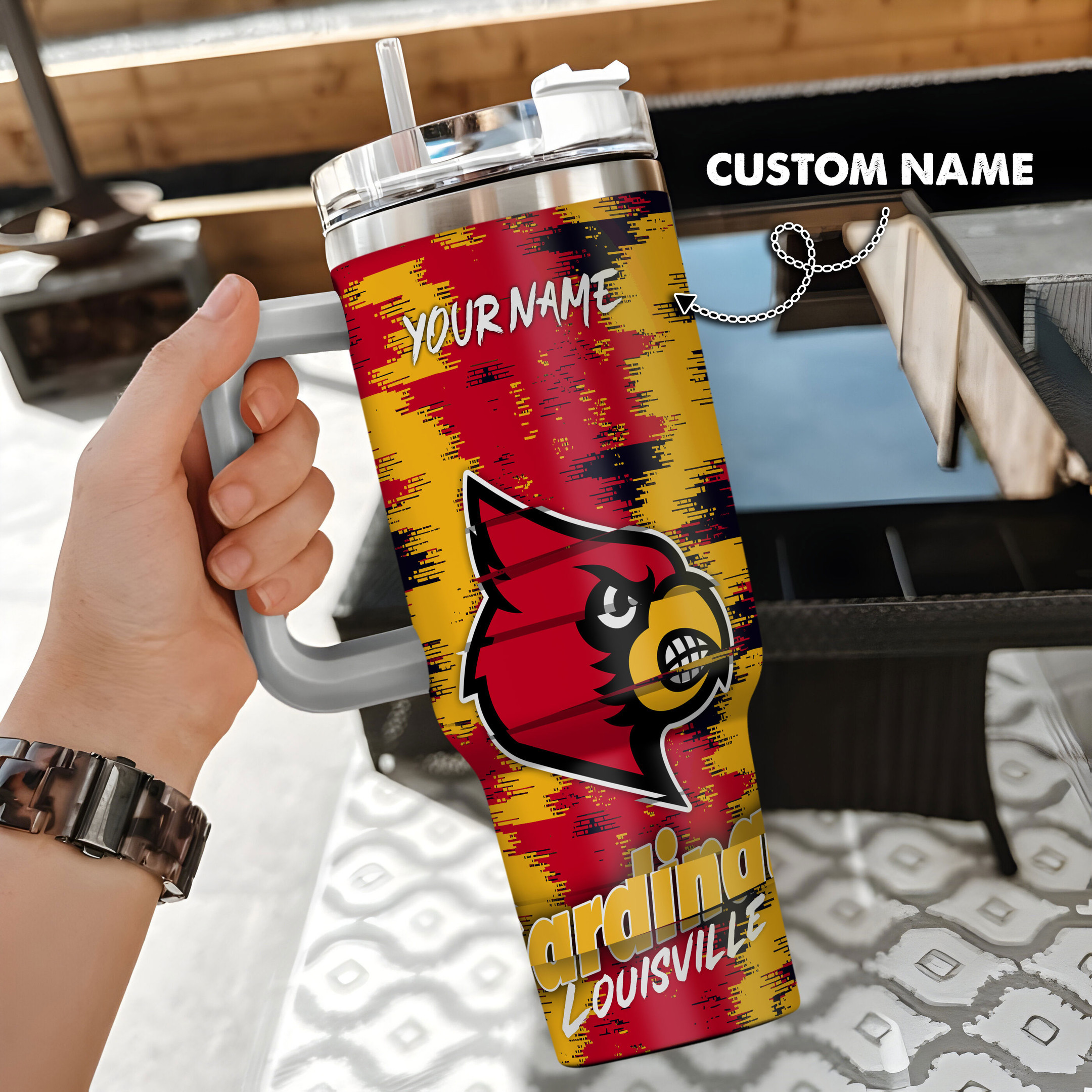 Louisville Cardinals NCAA Custom Stanley Cup 40 oz 30 oz Tumbler With HandleTVC230110